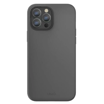 UNIQ Hülle Lino Hue iPhone 13 Pro Max 6.7" grau / anthrazit MagSafe