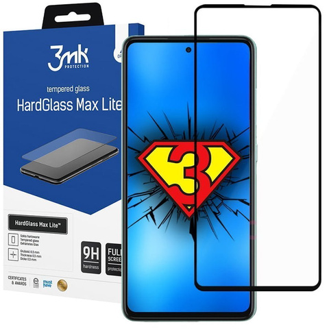 3mk HardGlass Max Lite Panzerglas für Samsung Galaxy A52 / A52 5G / A52s Schwarz