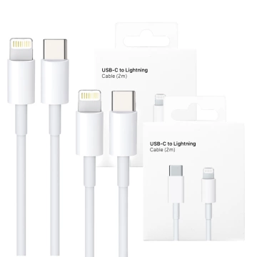 2x Kabel USB-C do Lightning do Apple iPhone iPad iPod 20W 2m BOX Biały