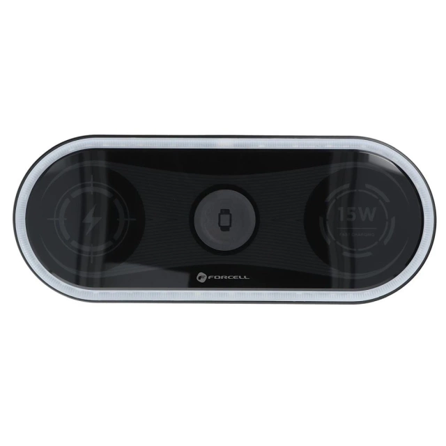 Ładowarka Indukcyjna 3w1 Forcell Ellipse Qi iPhone Watch AirPods 15W
