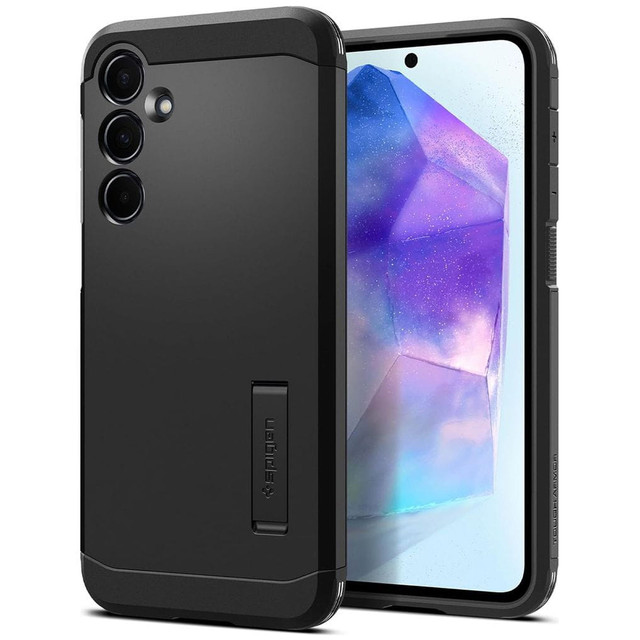 Etui do Samsung Galaxy A55 5G pancerne na telefon Spigen Tough Armor Case obudowa plecki Black