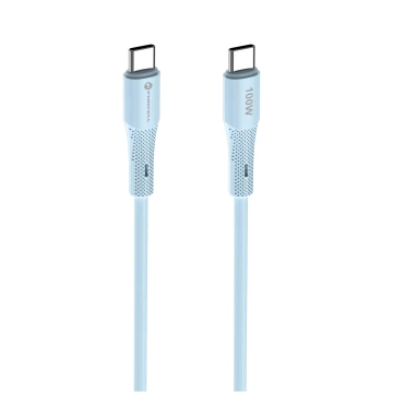 Kabel USB-C – USB-C 100W Forcell F-Energy Silicone 1 m C347 niebieski