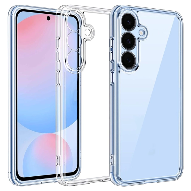 Etui Przezroczyste do Samsung Galaxy S25, Podwyższone Krawędzie, Idealne Dopasowanie, PC + TPU, Alogy HybridShield™ Case + SZKŁO HARTOWANE