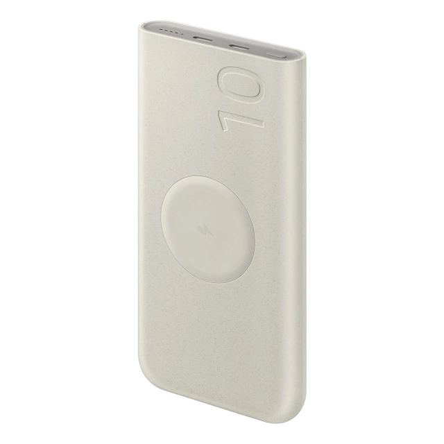 Powerbank Samsung EB-U2510XUEGEU indukcyjny 10000 mAh 2x USB-C 25W SFC - beżowy