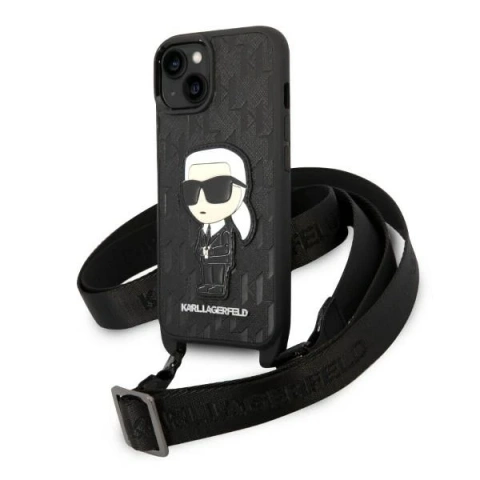 Etui Karl Lagerfeld KLHCP14SSTKMK do Apple iPhone 14 6,1" hardcase Monogram Ikonik Patch