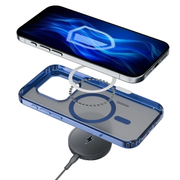 Etui für Apple iPhone 13 Pro Max 3mk Frosty MagCase Blau