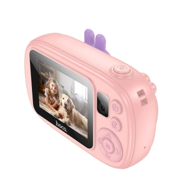 Digitalkamera für Kinder HOCO DV205 Selfie 1MP 2" HD Rosa