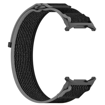 Smartwatch-Armband Nylon-Uhrenarmband für Samsung Galaxy Watch Ultra 47 mm Schwarz