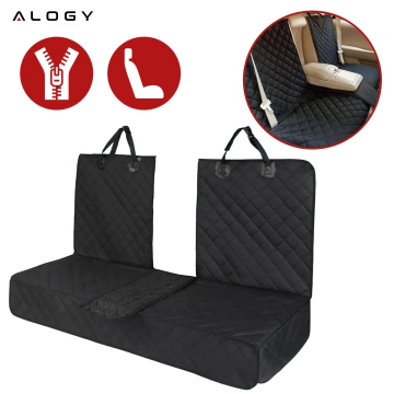 XXL-Autositzschutz, Rücksitzbezug, Autositzbezug für Hunde und Haustiere, Größe L, Alogy SeatGuard™ Schwarz