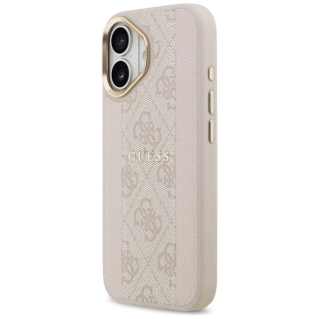 Etui Guess 4G Stripe MagSafe do iPhone 17 Różowy