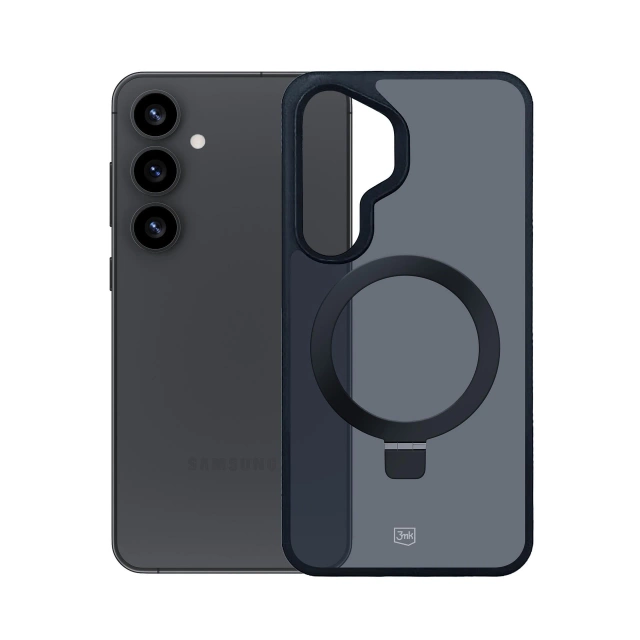 Etui do Samsung Galaxy S25+ Plus 3mk Smoke Case Mag&Stand MagSafe Black