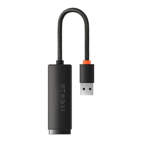 USB-auf-RJ45-Netzwerkadapter der Baseus Lite-Serie, 100 Mbit/s (schwarz)