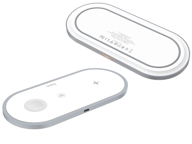 Ładowarka indukcyjna Qi 3w1 HOCO CW24 3IN1 do iPhone/AirPods/Watch White