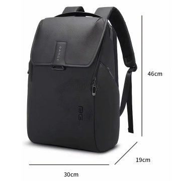 Bange wasserdichter Rucksack, Laptoptasche, 15,6 Zoll, Stadtreisender, 46 x 30 x 19 cm, für Arbeit, Schule, Flugzeug, Herren, Damen, Schwarz