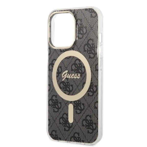 Zestaw Guess GUBPP14XHMEACSK Case+ Charger iPhone 14 Pro Max 6,7" czarny/black hard case MagSafe Marble