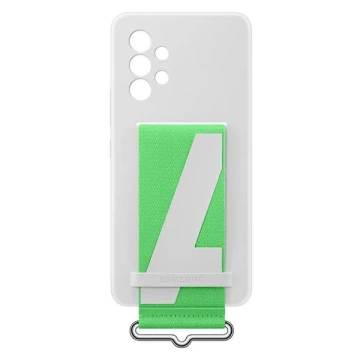 Samsung Hülle EF-GA536TW für Samsung Galaxy A53 5G A536 weiß/weiß Silikon Cover Strap