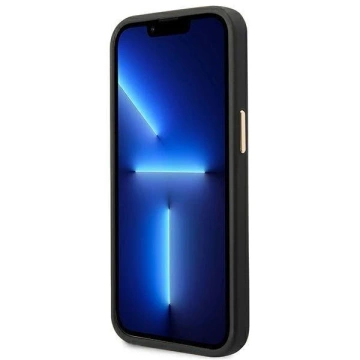 Etui Guess GUHMP14SU4GPRK für Apple iPhone 14 6,1" Czarny/Black Hard Case 4G Logo Plate MagSafe