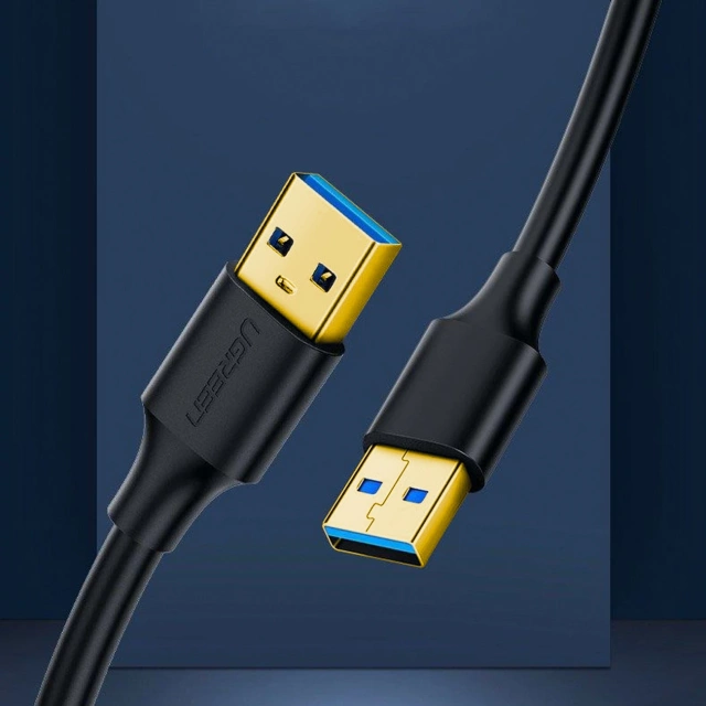Kabel UGREEN przewód USB - USB (męski - USB 3.2 Gen 1) 1 m czarny (US128 10370)