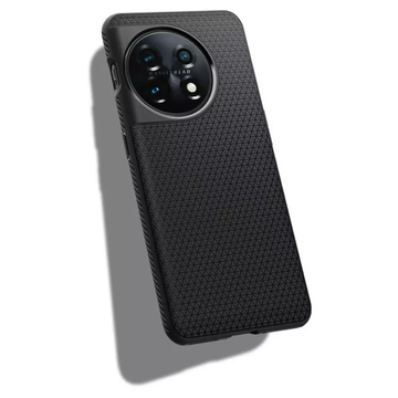 Schützende Spigen Liquid Air Handyhülle für OnePlus 11 5G Mattschwarz
