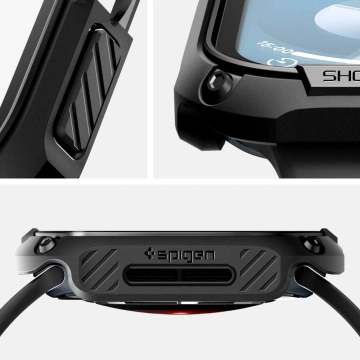 APPLE WATCH 10 (46 MM) SCHWARZES SPIGEN TOUGH ARMOR-GEHÄUSE AUS GEHÄRTETEM GLAS