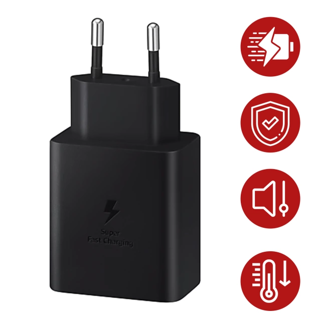 Ładowarka Sieciowa oryginalna Samsung EP-TA845 Szybkie Ładowanie Fast Charge 45W Czarna