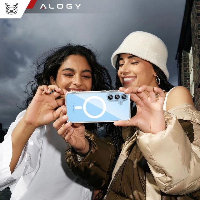 Etui do Samsung Galaxy S24 FE obudowa ochronna na telefon Alogy HybridMag™️ Case do MagSafe Przezroczyste