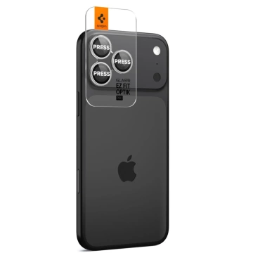 Osłona Aparatu Spigen Optik Pro Glas.TR EZ Fit iPhone 16/17 Pro Silver 2-Pack