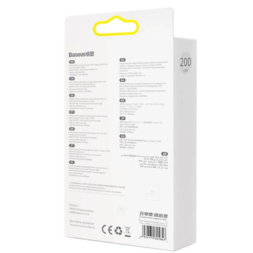 Baseus Dynamic Series USB-C auf USB-C PD QC 100 W 5 A 2 m graues Kabel