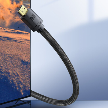 Kabel HDMI 2.1 Baseus High Definition Serie, 8K 60Hz, 3D, HDR, 48Gbps, 2m (schwarz)