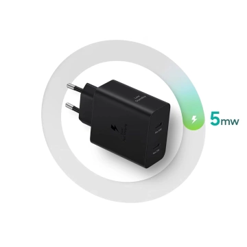 Samsung Power Adapter Duo Netzwerkladegerät 2x USB-C 50W - Schwarz