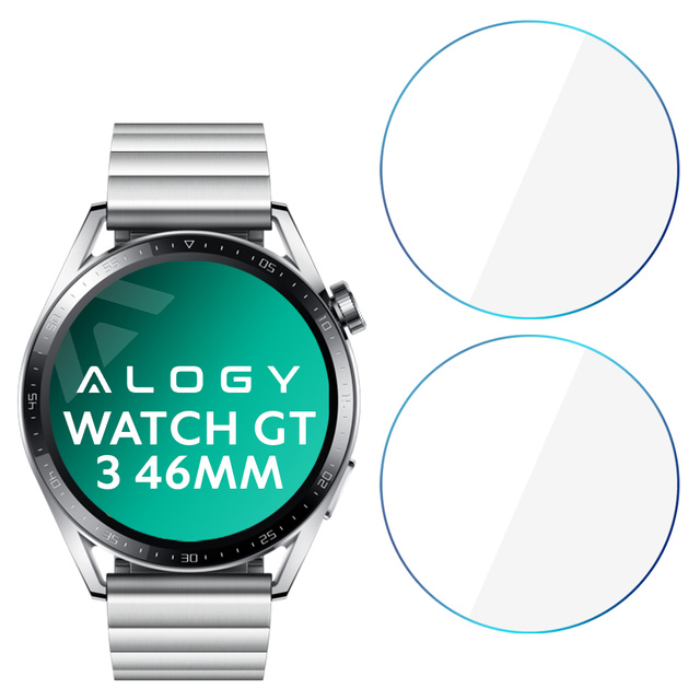 2x Szkło hartowane Alogy na ekran 9H do Huawei Watch GT 3 46mm