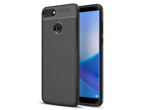 Handyhülle Alogy Leather Armor für Huawei Y9 2018 Panzerhülle Case Schwarz
