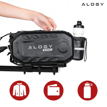 Fahrradtasche Fahrradtasche 2,5 l Fahrradhalter Lenkerrahmentasche Beutelhülle 23,6 x 10,5 x 10 cm (S) Alogy Sport schwarz