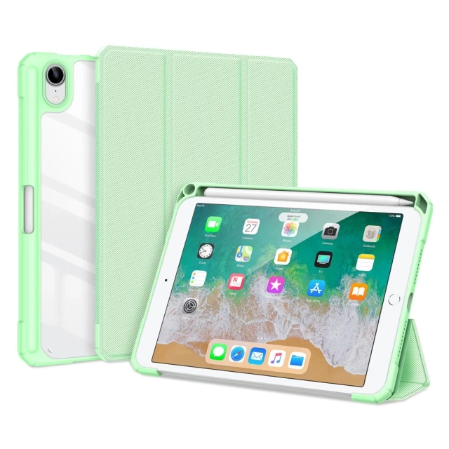 Dux Ducis Toby Armored Flip Smart Case für iPad mini 2021 mit Apple Pencil Holder Grün