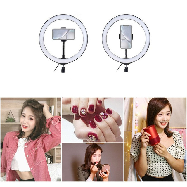 Puluz Statyw 1.1 m z oświetleniem RGBW LED 26cm vlog / stream / smartfon PKT3044