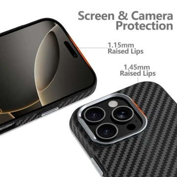 Etui do Samsung Galaxy S25 Tech-Protect Ion Carbon MagSafe Czarne