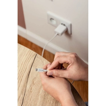 Kabel USB-C do Lightning 1m Forcell MFi Apple PD 30W CarPlay Biały