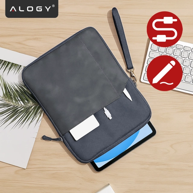 Wsuwka Torba etui ochronne pokrowiec do tabletów Alogy Sleeve Bag na tablet Apple iPad Samsung Lenovo Xiaomi 9.7" - 10.8" Szary