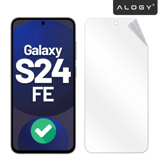 Folia hydrożelowa do Samsung Galaxy S24 FE – elastyczna ochrona ekranu, samoregeneracja, pełne dopasowanie i wysoka przejrzystość – Alogy Hydrogel Film™