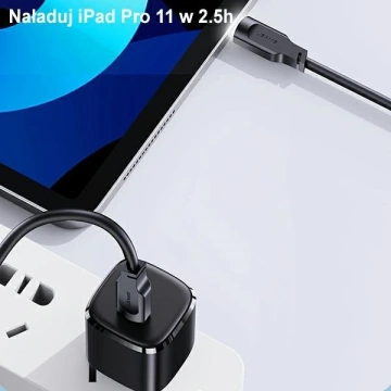 Kabel USMAS USB-C na USB-C PD Fast Charging 1.2m fioletowy