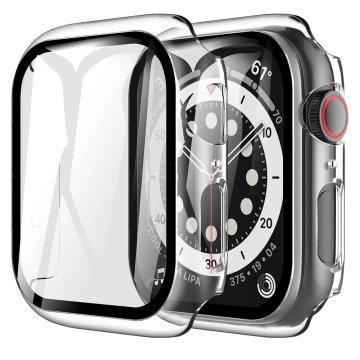 Obudowa ochronna z szkłem Alogy Protector Case 2w1 nakładka etui do Apple Watch 10 42mm Przezroczysta