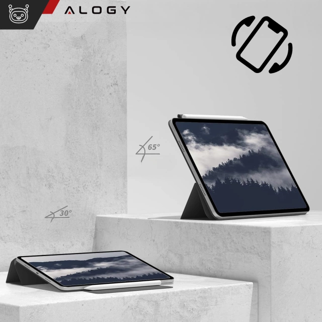 Etui magnetyczne 360 do Apple iPad 10 10.9” 2022 / iPad 11 A16 11” 2025 Alogy Magnetic 360 Case obudowa ochronna na tablet Czarne