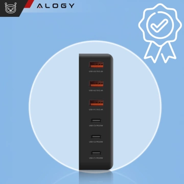 HUB-Splitter Alogy-Adapter für Computer-Laptop mit USB-C auf 3x USB-A 2.0 1x USB-A 3.0 Grau