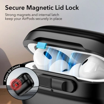 ESR Pulse Halolock MagSafe Hülle für Apple Airpods Pro 1 / 2 Schwarz