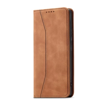 Magnet Fancy Case Cover für Samsung Galaxy S22 (S22 Plus) Tasche Brieftasche Kartenhalter Braun