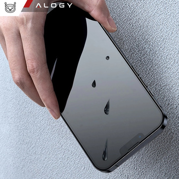 Hülle für iPhone 14 Plus 4er-Set Brille 5in1 gepanzert 360 Alogy Hybrid 2x Bildschirmglas 2x Linse schwarz-transparent