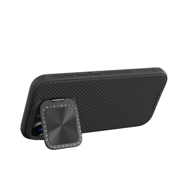 Etui do iPhone 16 Pro Nillkin CamShield Prop z podstawką Czarne