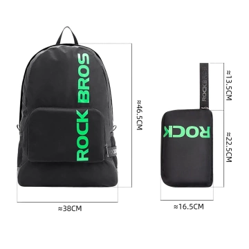 Plecak Rockbros H10-BK 18 l składany, ergonomiczny – czarny