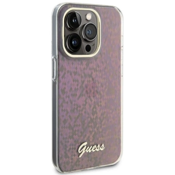 Etui Guess GUHCP15XHDECMP für iPhone 15 Pro Max 6,7" rot/rosa Hardcase IML Faceted Mirror Disco Iridescent