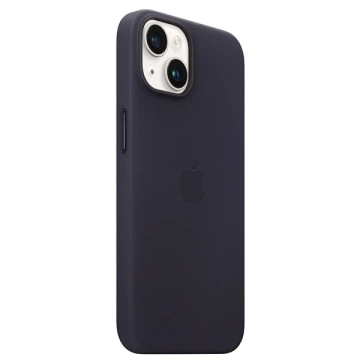 Original Apple Phone Case MPP63ZM/A für Apple iPhone 14 6.1" Ink/Ink Leather Case MagSafe